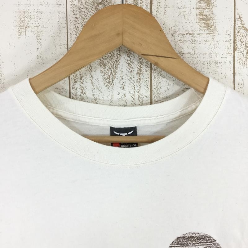 MENs L マウンテンシャレー MOUNTAIN CHALET オリジナル Tシャツ 希少なアウトドアTシャツ アイボリー系_画像3