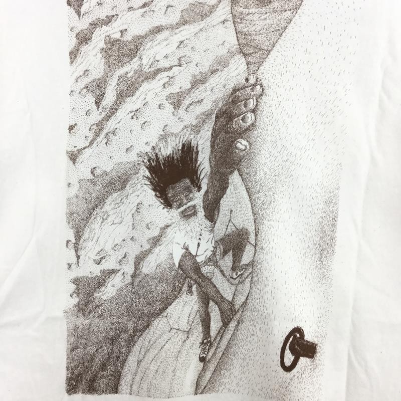 MENs L マウンテンシャレー MOUNTAIN CHALET オリジナル Tシャツ 希少なアウトドアTシャツ アイボリー系_画像8