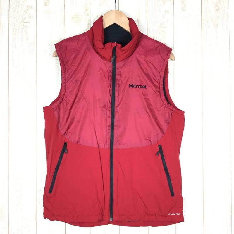 MENs XL マーモット クライム ウールラップ ベスト Climb WOOLWRAP Vest MARMOT MJM-F7008 レッド系