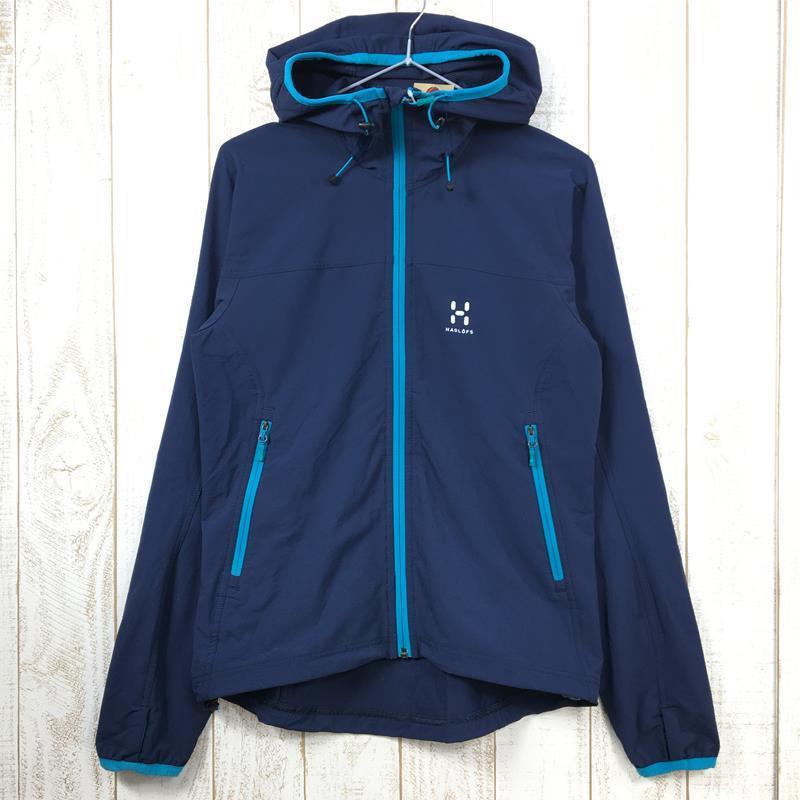 WOMENs S ホグロフス ボア Q フード BOA Q HOOD ソフトシェル フーディ ジャケット HAGLOFS 601196 ネイビー系_画像1