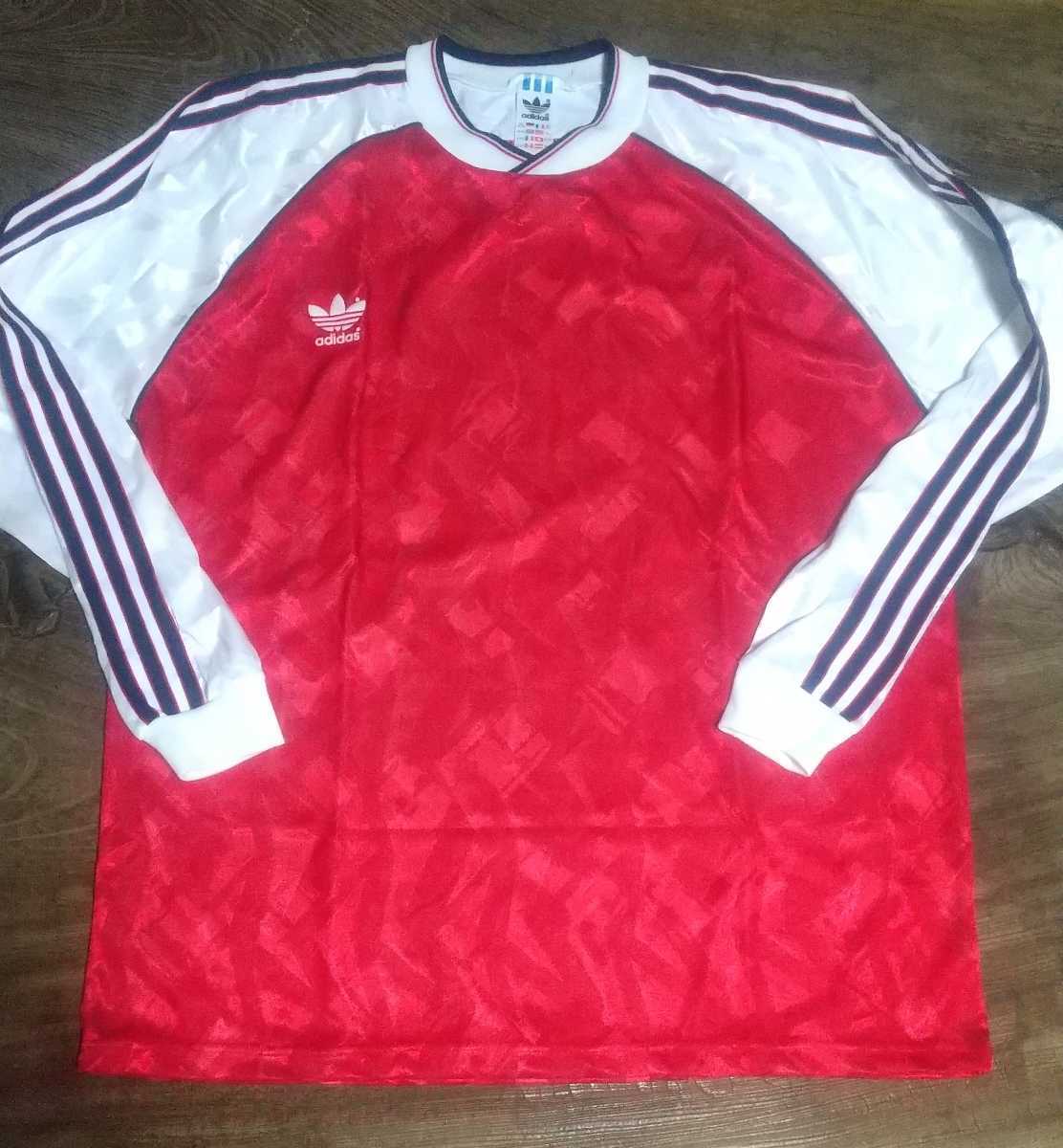 値下交渉 adidas 1990-1992 アーセナル 型 長袖 ゲームシャツ MADE IN UK 検) 90 91 92 1991 ARSENAL GUNNERS L/S IAN WRIGHT ガナーズ Y2K_画像1