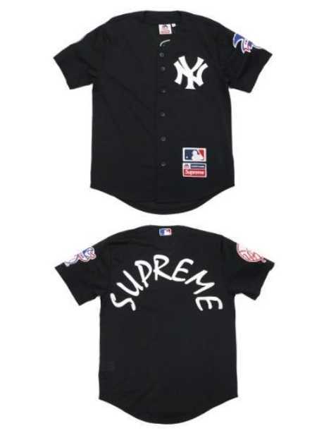 [値下げ交渉] Majestic New York Yankees Baseball Mesh Jersey Black XL USA製 検)マジェスティック ヤンキース ジャージー Supreme NY