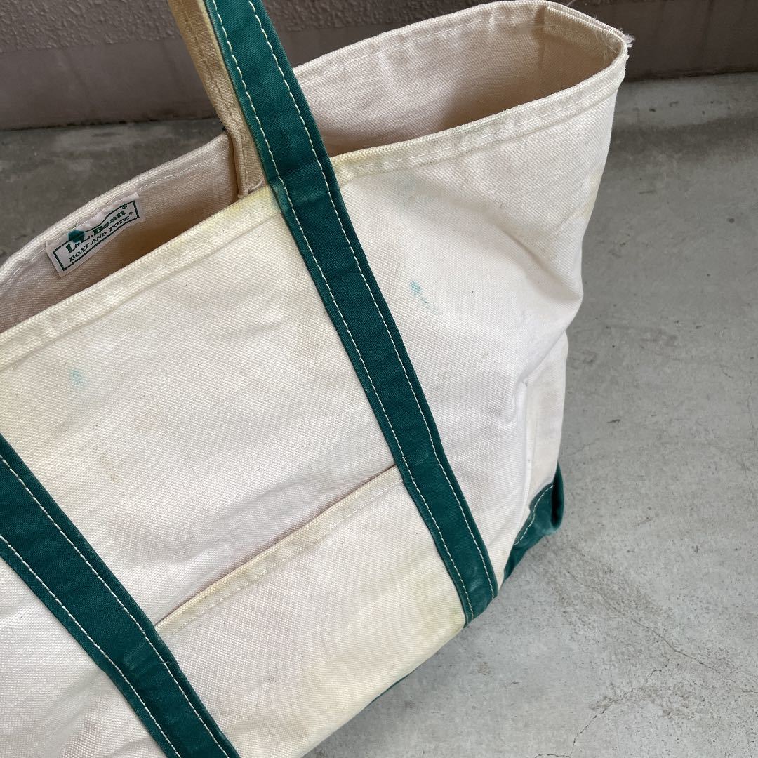 珍品　90s L.L.Bean エルエルビーン トートバッグ ポケット付き　USA製 TOTE BOAT ビンテージ エルエルビーン