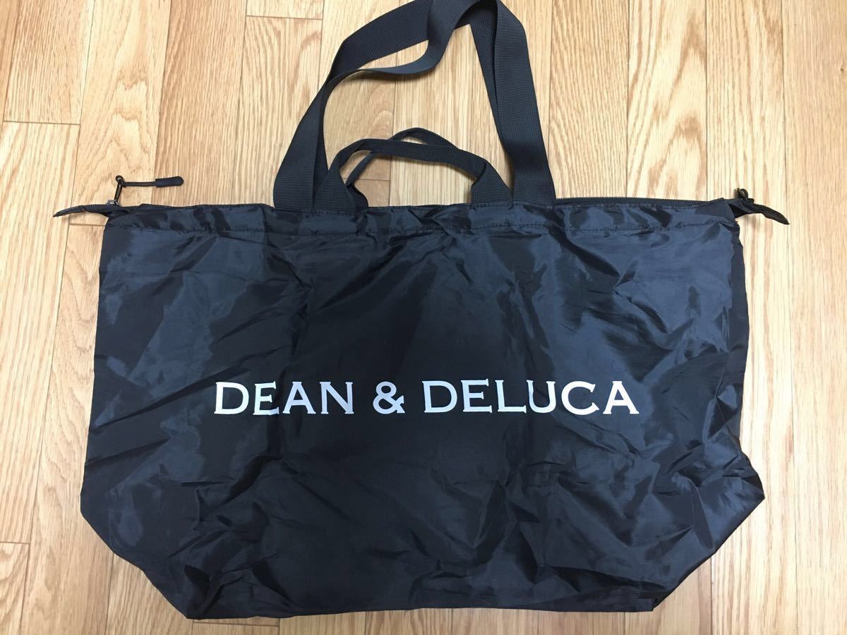 DEAN＆DELUCA ディーン＆デルーカ パッカブルトートバッグ  エコバッグ バッグ ブラック 大容量 シンプル 人気 旅行 