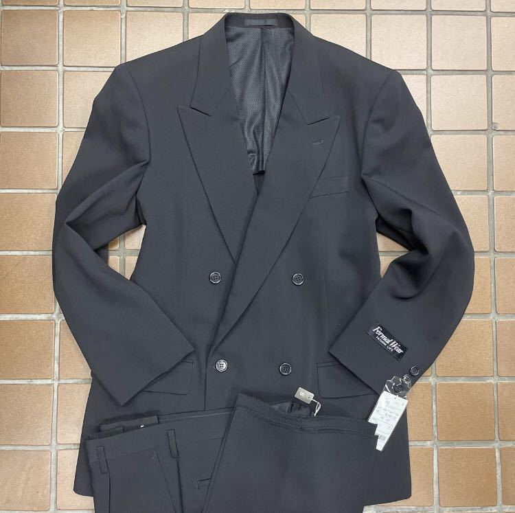  обычная цена 49,000 иен [ удар. цена ]* лаковый чёрный. чёрный * двубортный костюм / новый товар не использовался супер-скидка / размер M A5 черный чёрный /no- Benz 1 tuck / всесезонный соответствует 