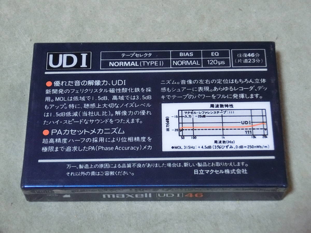 未開封 新品 マクセル maxell カセットテープ UDⅠ 46分_画像2