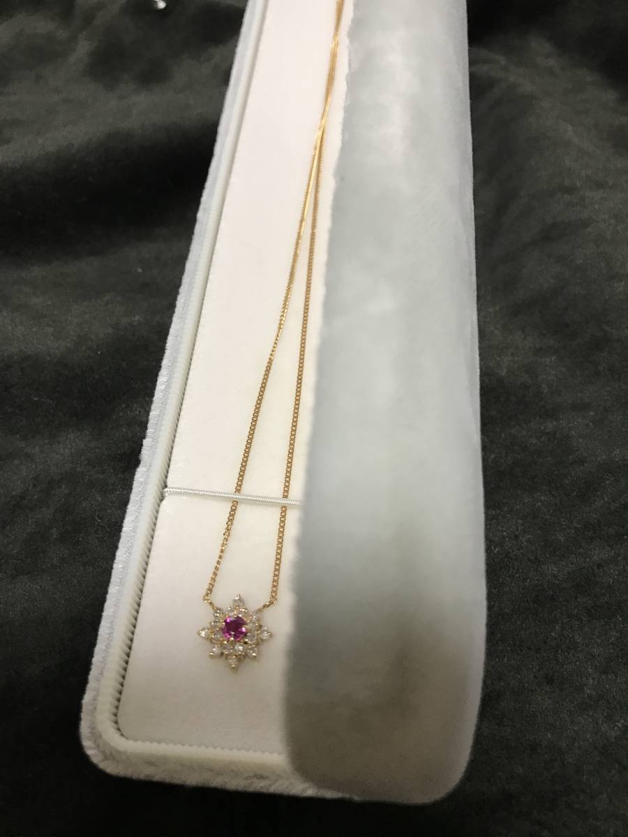 スノー. クリスタル Ruby & Diamond ネックレス ケース付き♪ www.esole.eu