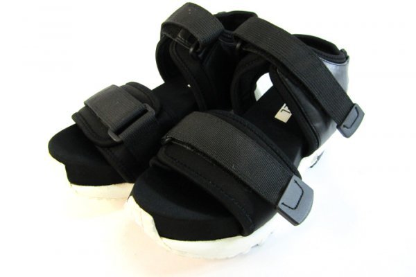 美品 スナイデル 厚底 スポーツサンダル 靴 イタリア製 約24.5cm ブラック 黒 レディース ファッション SNIDEL Vibram_画像1