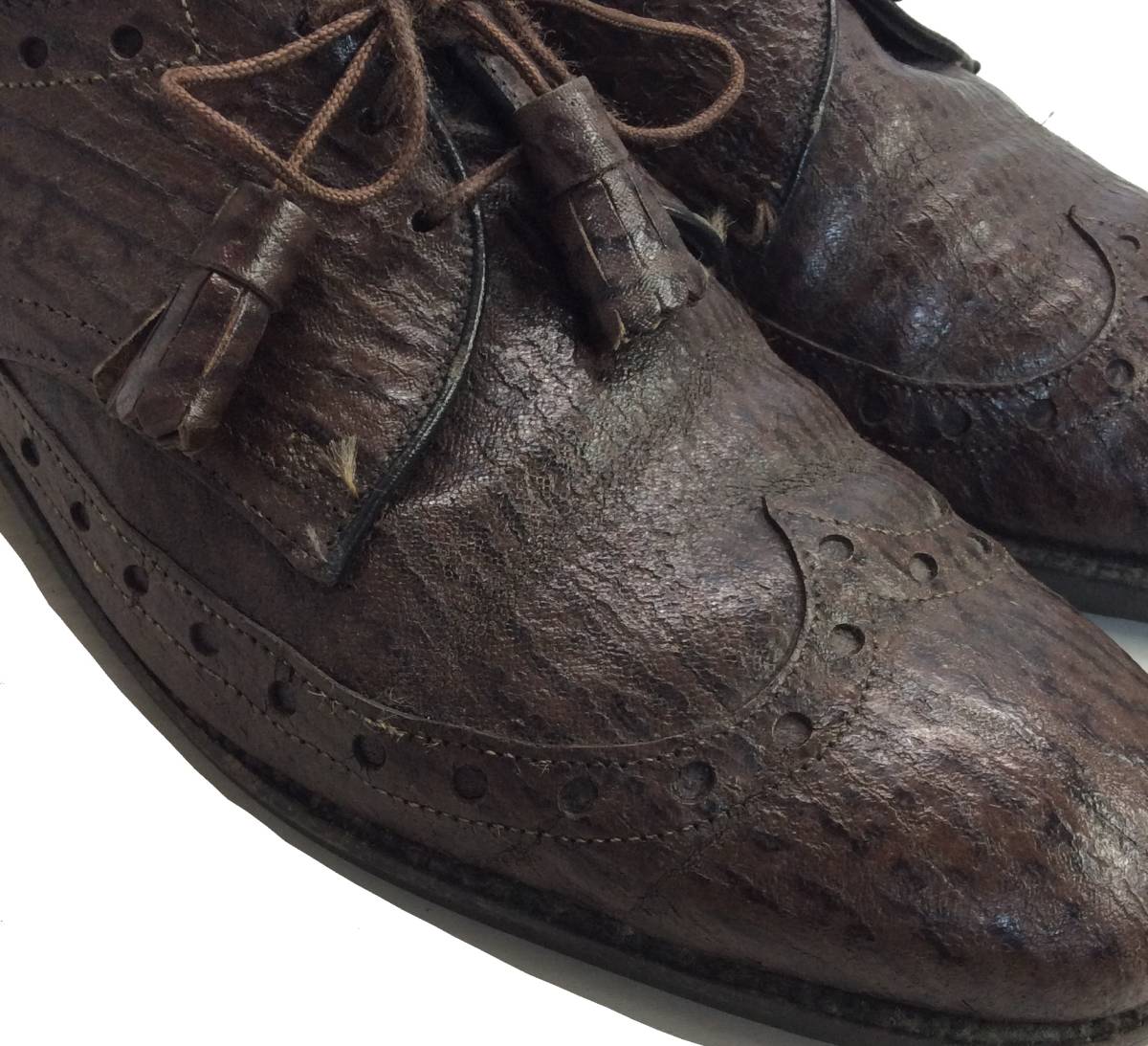 Allen Edmonds アレンエドモンズ USA製 Nassau ウイングチップ ドレスシューズ 革靴 ブラウン 91/2 27,5cm位_画像3