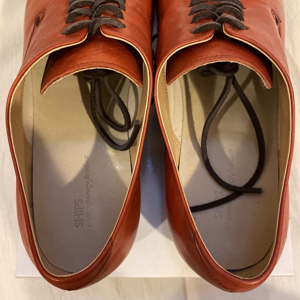 SHIPS Ships SC hose leather plain tu leather shoes 28.0cm Brown sale commodity men's 