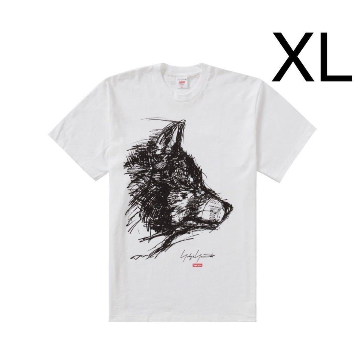 送料無料 Supreme Yohji Yamamoto Scribble Wolf Tee White 白 XL