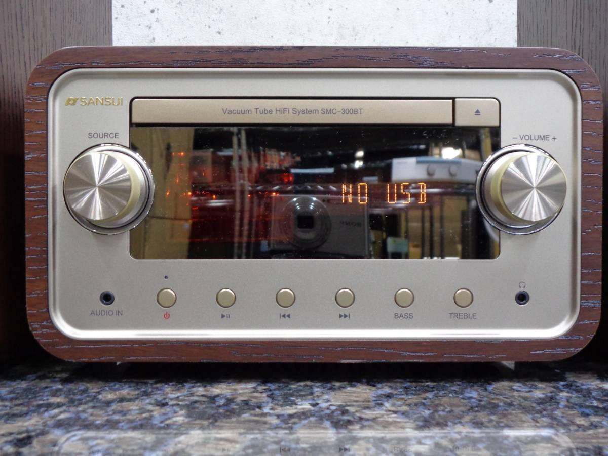 【訳アリ品】SANSUI 真空管ハイブリッドアンプ搭載CDステレオシステム SMC-300BT サンスイ コンポ_画像4