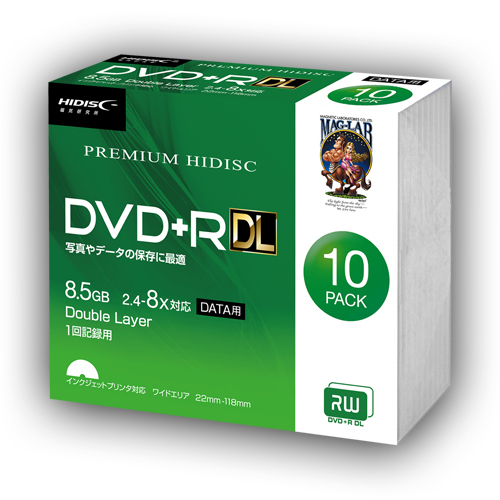 DVD+R DL 片面2層 8倍速 8.5GB 10枚 スリムケース入り HIDISC HDVD+R85HP10SC/0108ｘ１個/送料無料メール便 開封発送_画像3