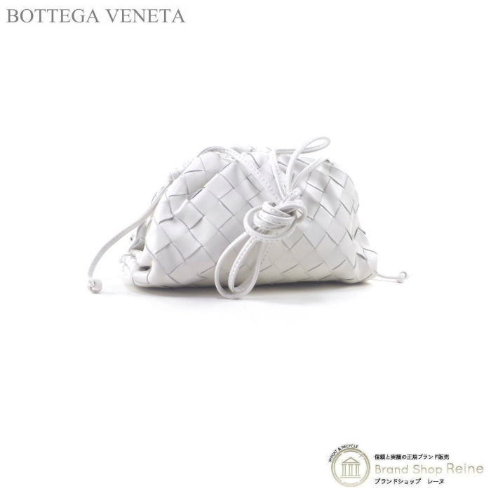 ボッテガ ヴェネタ （BOTTEGA VENETA） ミニ ザ・ポーチ イントレチャート クラッチ ショルダー バッグ 585852 WHITE（新品）