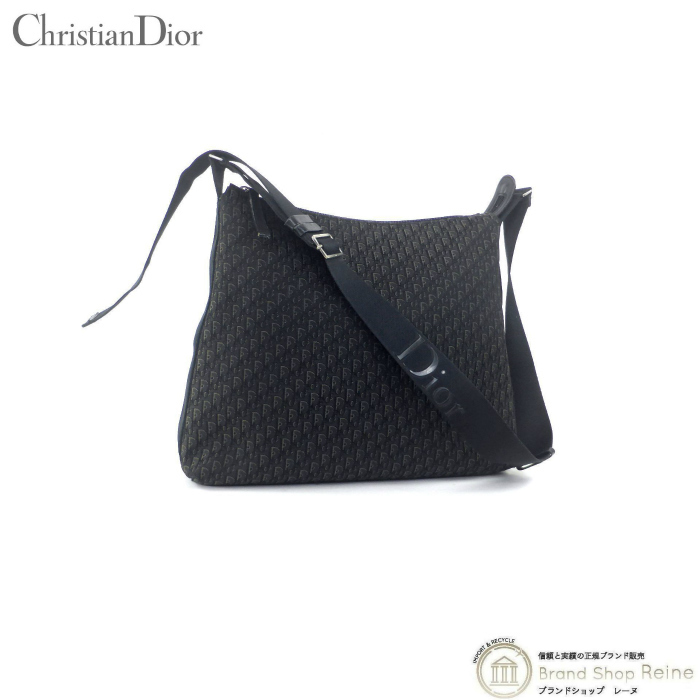 クリスチャンディオール （Christian Dior） ヴィンテージ トロッター メッセンジャー ショルダー バッグ 07RU-0074 ブラック（中古）