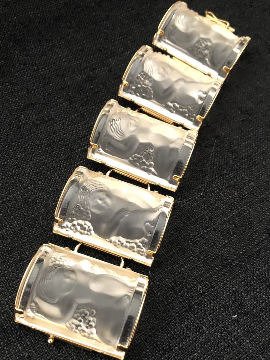 LALIQUE ラリック ヴィンテージ アンファンブレスレット LALIQUE ラリック ヴィンテージ アンファンブレスレット