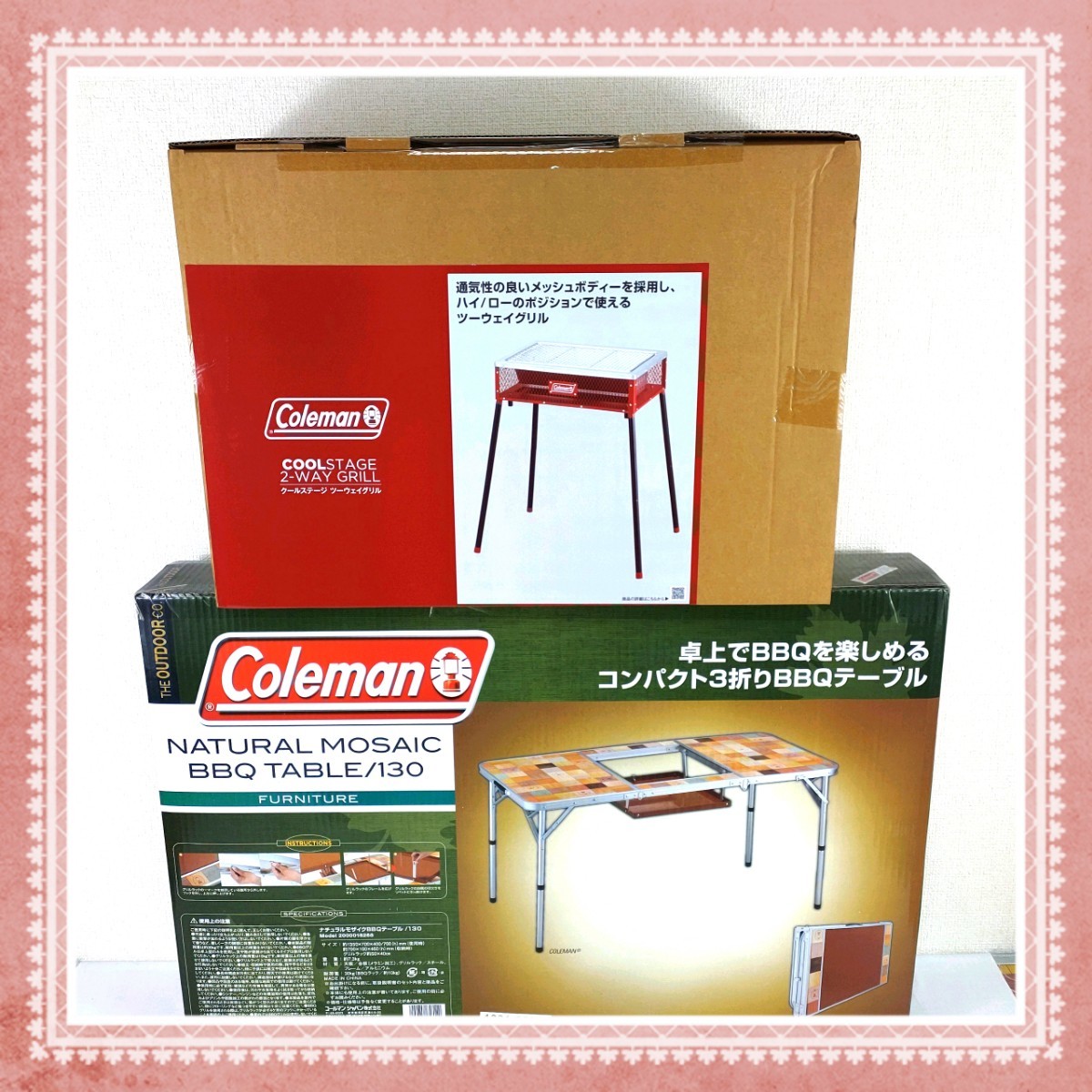 得価お得】 Coleman - ナチュラルモザイクBBQテーブル/130 クール
