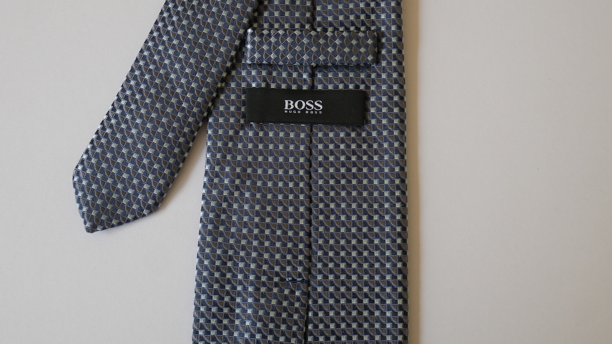 【HUGO BOSS ヒューゴボス イタリア製】USED ブランドネクタイ/m5-G4(2)-16-20の画像4