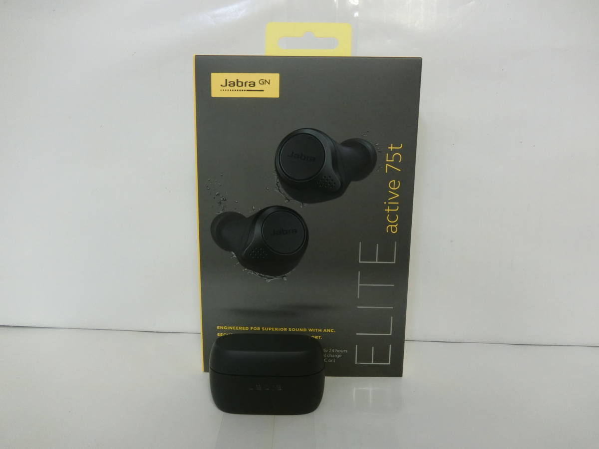 注意事項必読 a932 家電 中古 動作品 ワイヤレスイヤホン Jabra ELITE active 75t ノイズキャンセル スポーツ_画像1