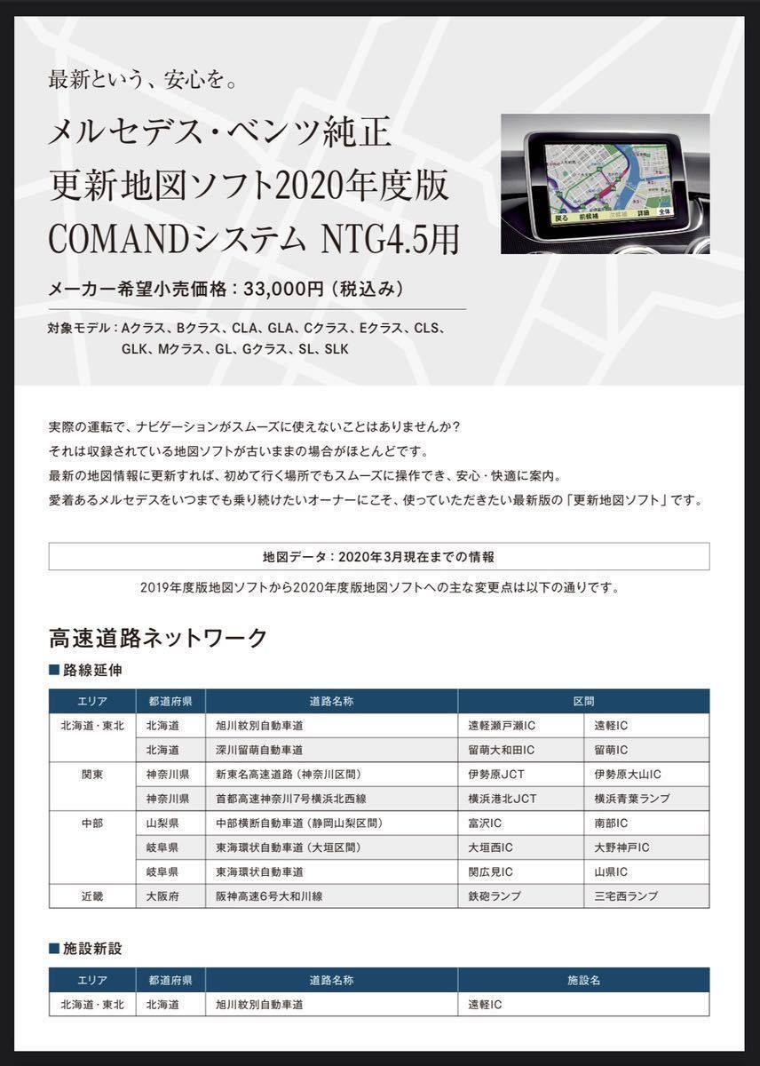 【NTG4.5/4.7用】メルセデスベンツ 純正ナビ更新地図ソフト 最新改良版V12 マップアップデート最終データ W176 W246 W204 W212 C218 W463他_2021年リリース最終版(2020年度データ収録)