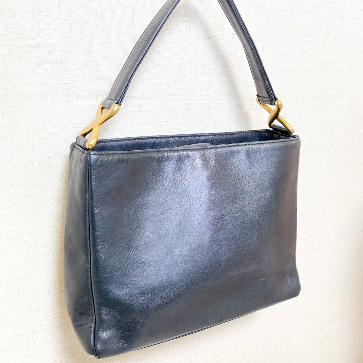 ヴィンテージ オールレザー ANNE KLEIN バッグ ブラック オールド HNAF2206-15-S8-M10_画像2