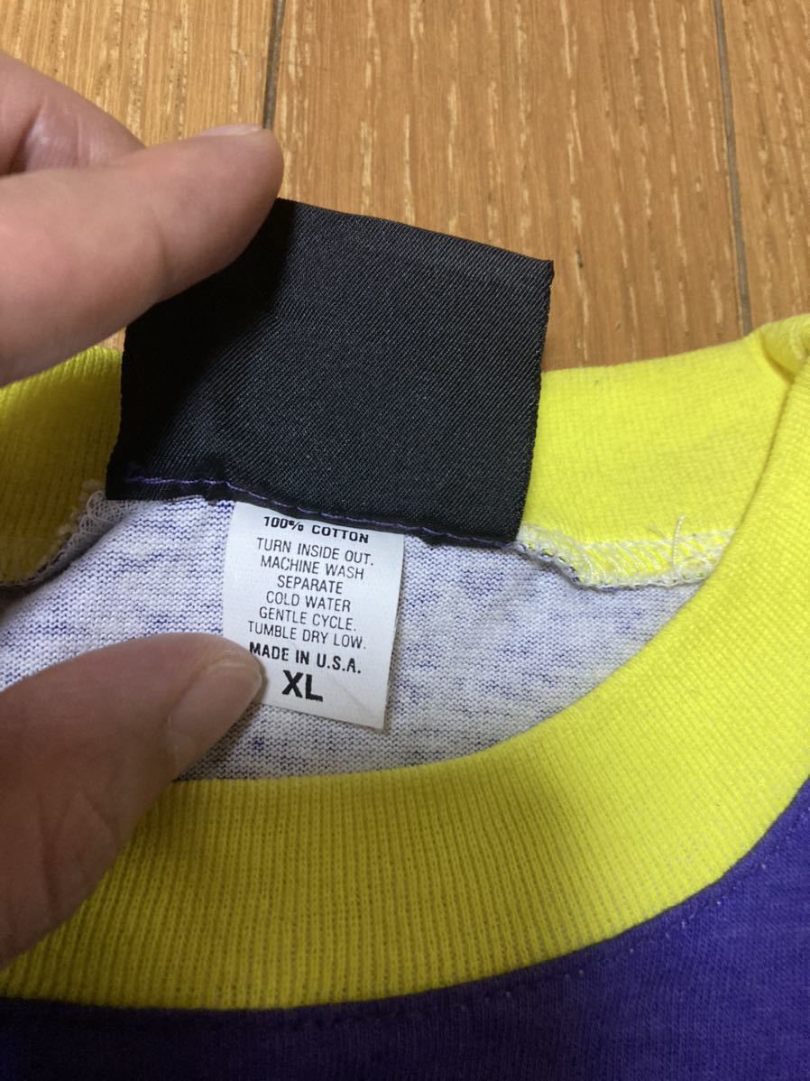 デッドストック USA製 KOZMIC Tシャツ XL DEAD 80s 90s ビンテージ 大判 総柄 マルチプリント