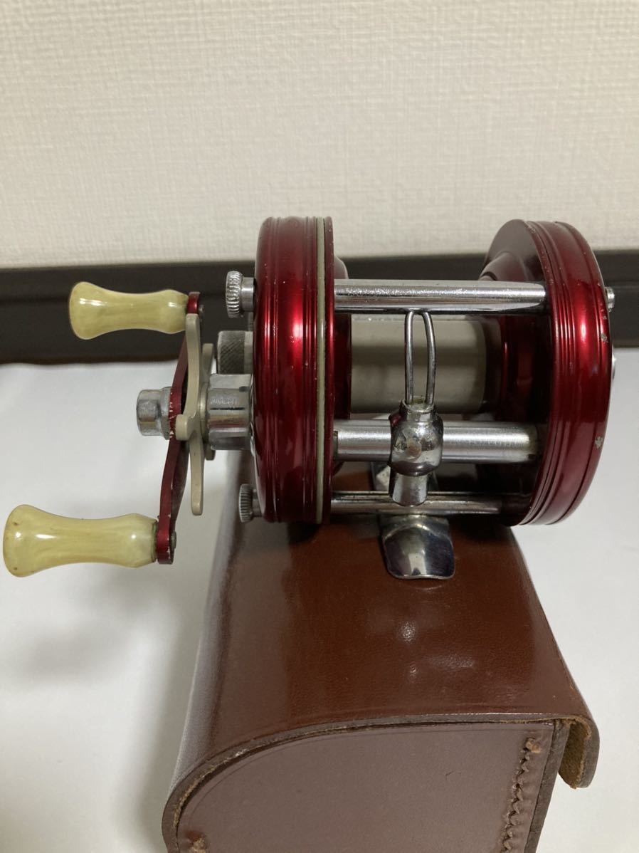 50s 希少 ABU 5000 record 初期モデル 革ケース アブ レコード レッド