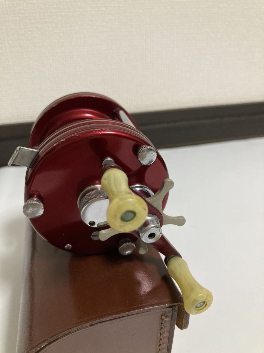 50s 希少 ABU 5000 record 初期モデル 革ケース アブ レコード レッド
