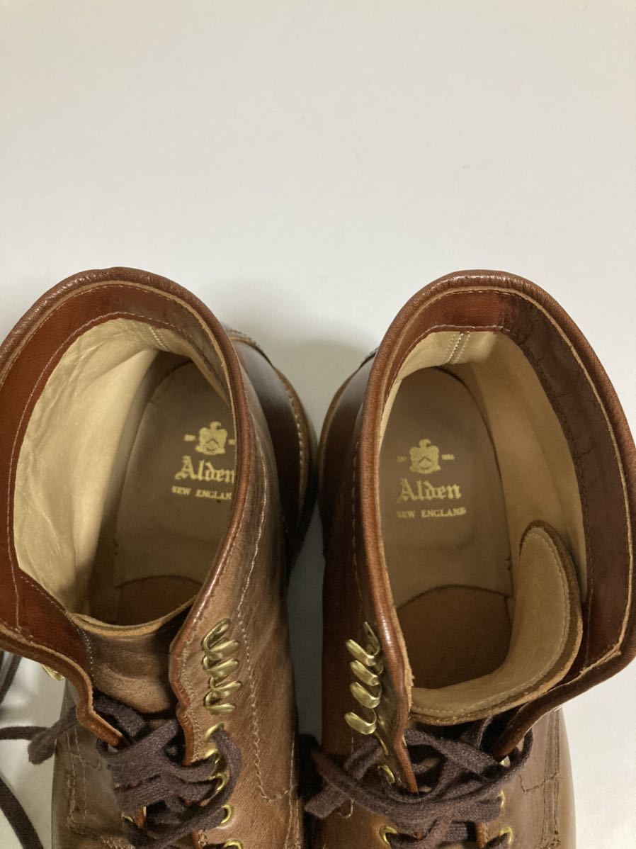 美品 ラコタハウス購入 Alden オールデン ブーツ クロムエクセル レザー 45913 サイズ7D メンズ ブラウン ミリタリーラスト _画像6