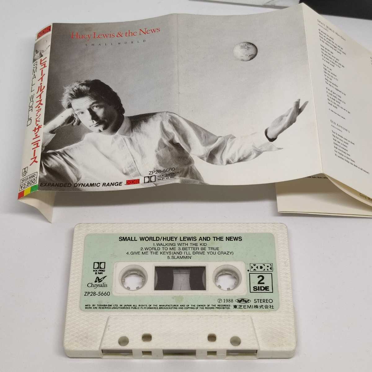 ヒューイ・ルイス アンド ザ・ニュース HUEY LEWIS AND THE NEWS カセット ミュージックテープ SMALL WORLD 国内盤 10曲の画像5
