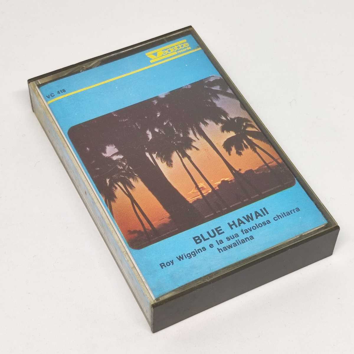 roi*wi Gin zLittle Roy Wiggins cassette tape BLUE HAWAII blue Hawaii Italy record Vedette exotic steel guitar 