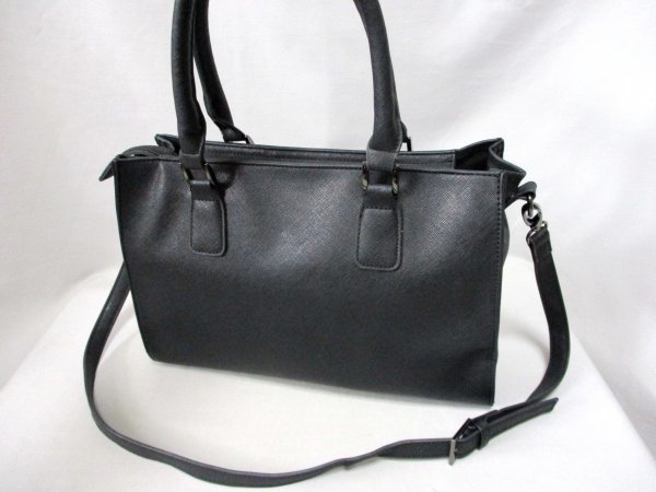 【O598】EMODA/エモダ◇2way ハンドバッグ　BK　斜め掛け　W34.5cm_画像2