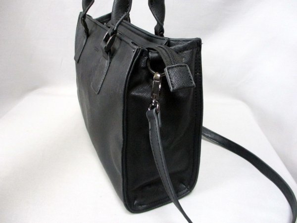 【O598】EMODA/エモダ◇2way ハンドバッグ　BK　斜め掛け　W34.5cm_画像3