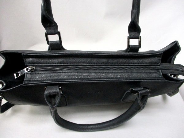 【O598】EMODA/エモダ◇2way ハンドバッグ　BK　斜め掛け　W34.5cm_画像6