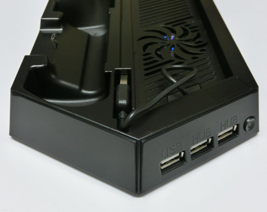 PS4 USB hub installing cooling fan stand 