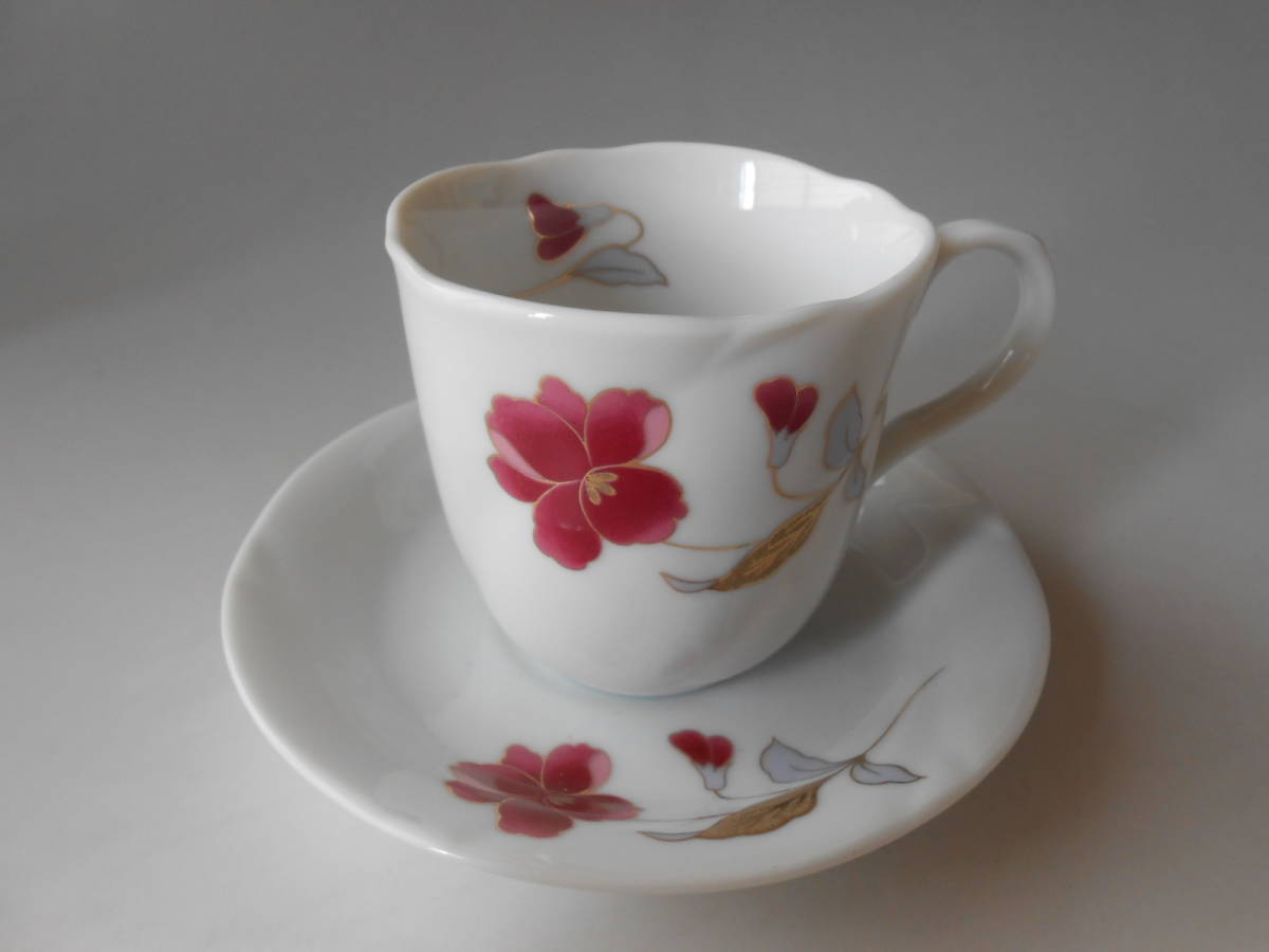 美濃焼！ ☆花あつめ・コーヒー碗皿セット☆ V83-52 新品 紅茶 ミルク ラテ エスプレッソ ギフト_画像5