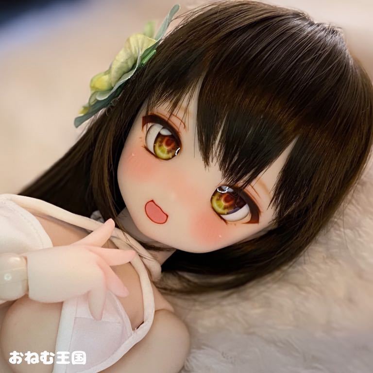 *おねむ王国* DDH-27 SW肌 カスタムヘッド (※レジン盛りやや難あり)+おまけアイ1種　dollfie dream MDD BJD_画像1