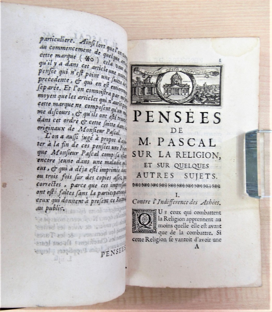 Blaise Pascal『Pensees de M. Pascal-』1670年Chez Guillaume Desprez（パリ）ブレーズ・パスカル『パンセ』初版本_画像8
