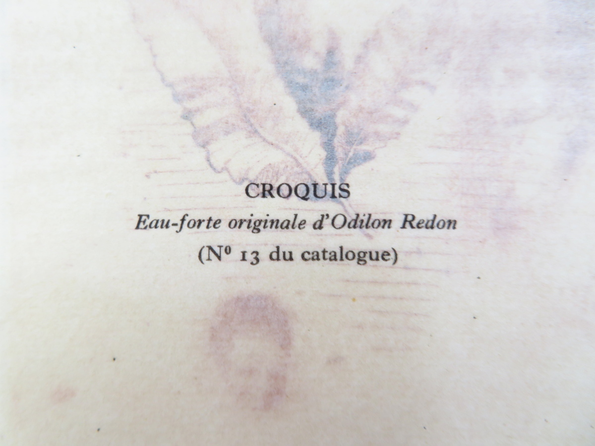 オディロン・ルドン オリジナル銅版画3枚入『Lettres d'Odilon Redon』限定110部 1923年G. Van Oest & Cie（パリ）刊_画像2
