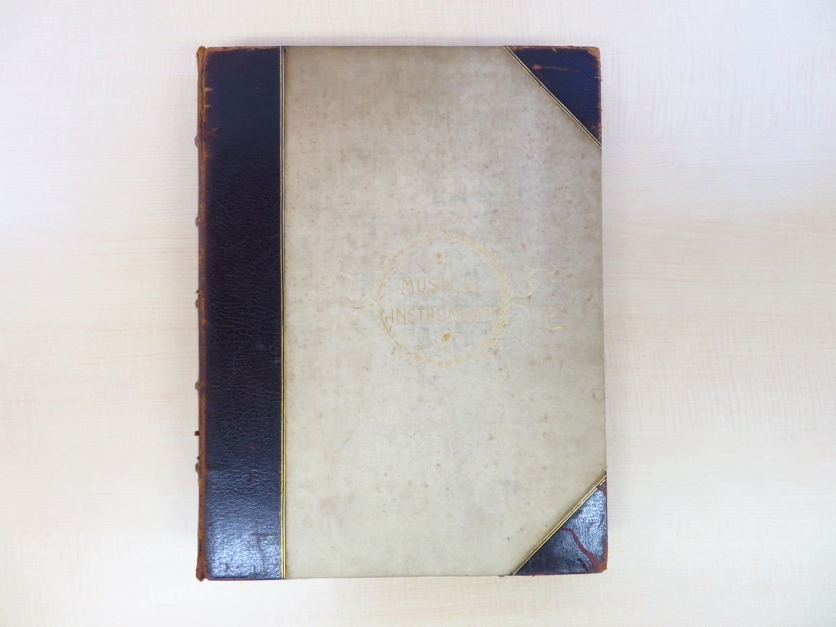 西洋古楽器図譜『Musical instruments』限定1040部 1888年刊 彩色石版画50枚入 バロックヴァイオリン リュート ハープ テオルボ ヴィオラ