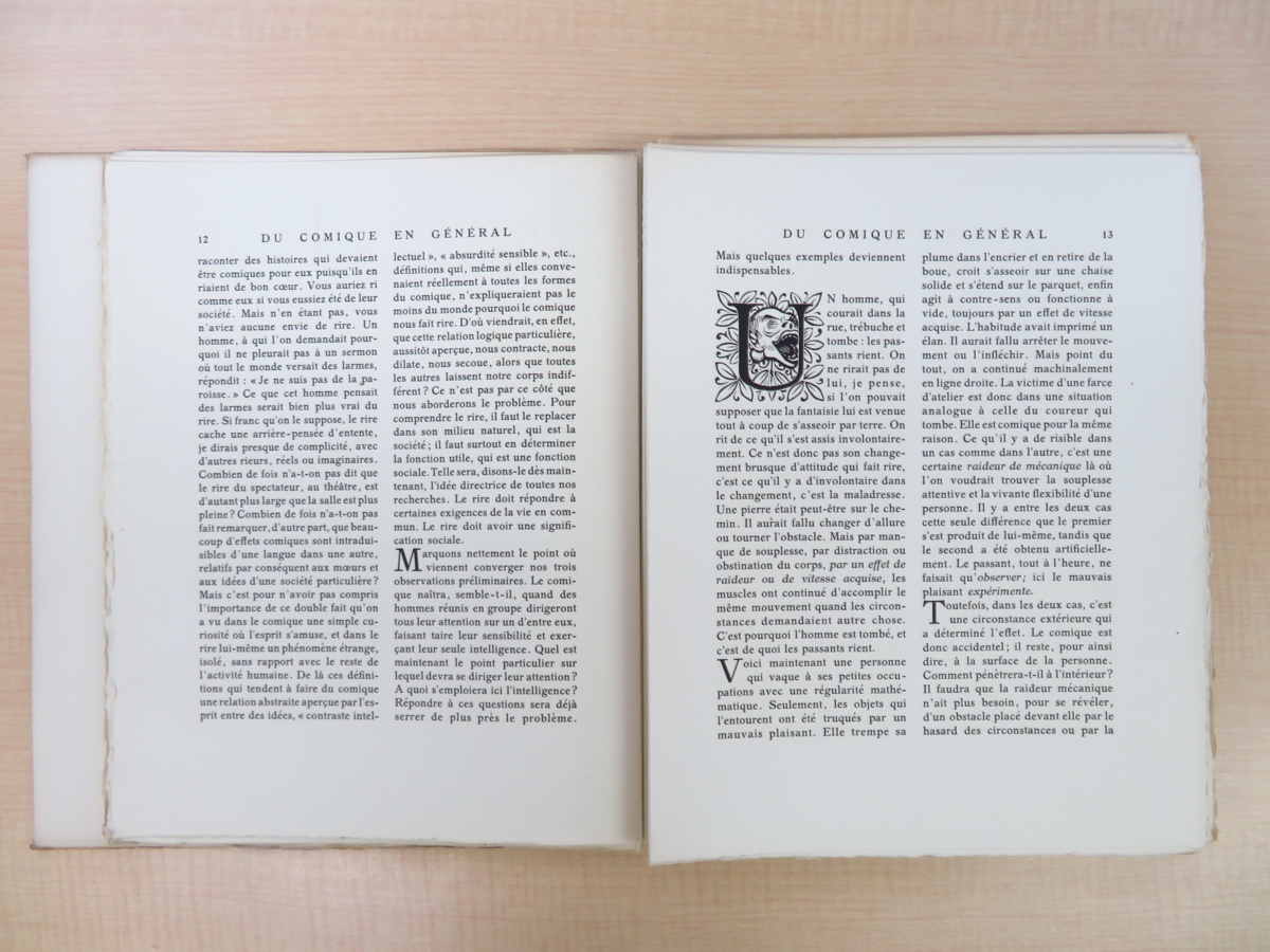Henri Bergson著 LOUIS JOU木版画『LE RIRE』限定200部 1947年パリ刊 Henri Bergson著 LOUIS JOU木版画『LE RIRE』限定200部 1947年パリ刊
