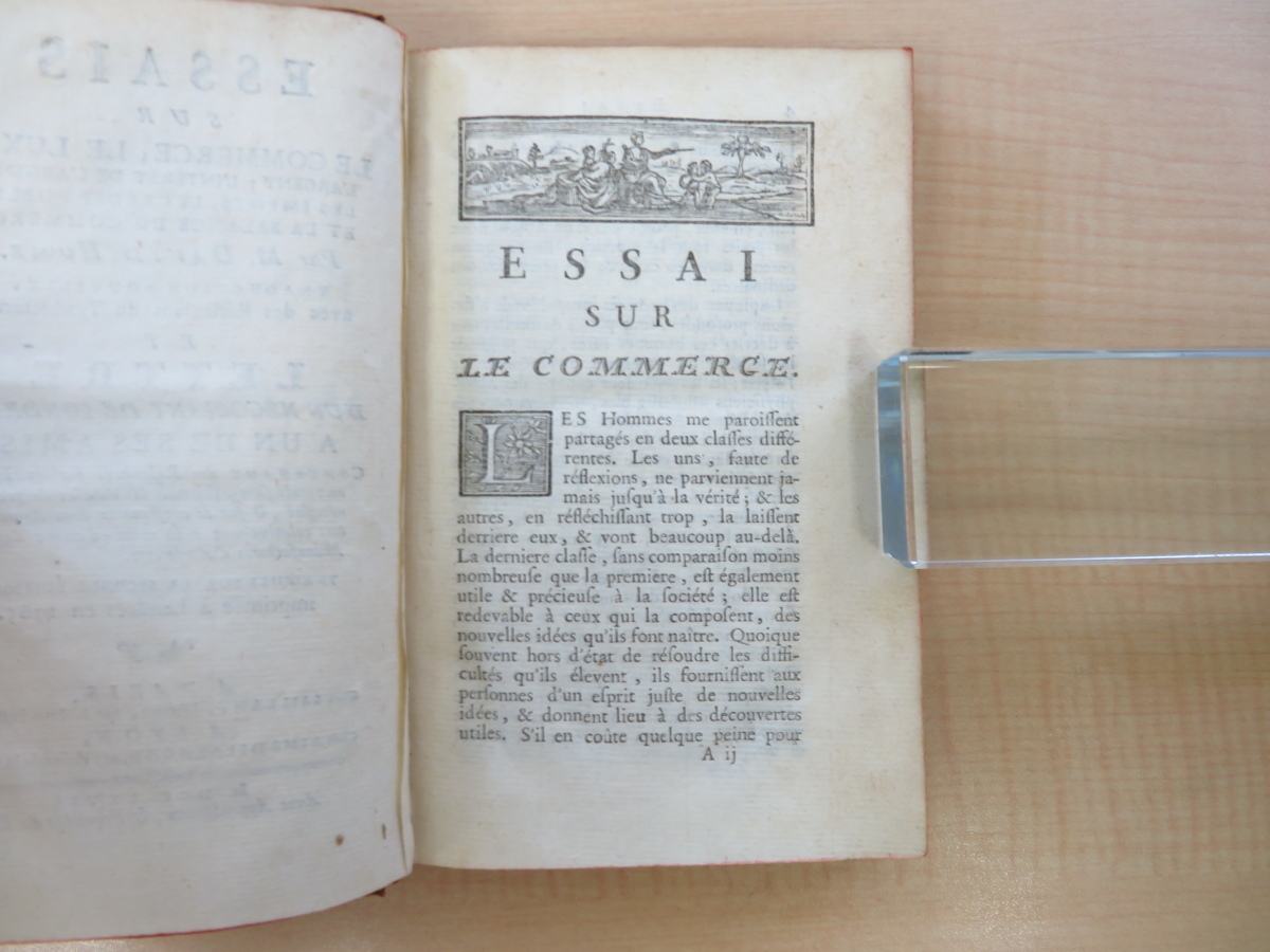 David Hume『Essais sur le commerce』1767年Chez Saillant David Hume『Essais sur le commerce』1767年Chez Saillant