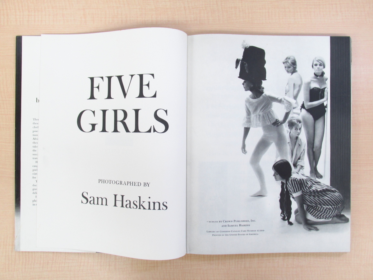 サム・ハスキンス 直筆献呈サイン入（常陸宮正仁親王宛）Sam Haskins『Five girls』1962年Crown Publishers刊 初版本_画像5