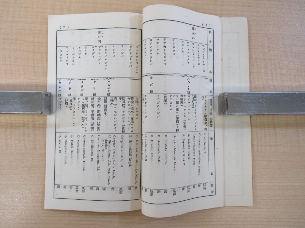 松島鑑『改訂 満洲樹木名称表』昭和4年南満州鉄道株式会社興業部農務課刊 戦前期中国の植物資料_画像8