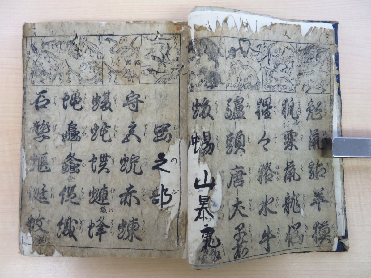 『万用字尽教鑑』江戸時代和本 往来物 早稲田大学図書館本(雲英末雄旧蔵)及び岩瀬文庫本と同一版本_画像5