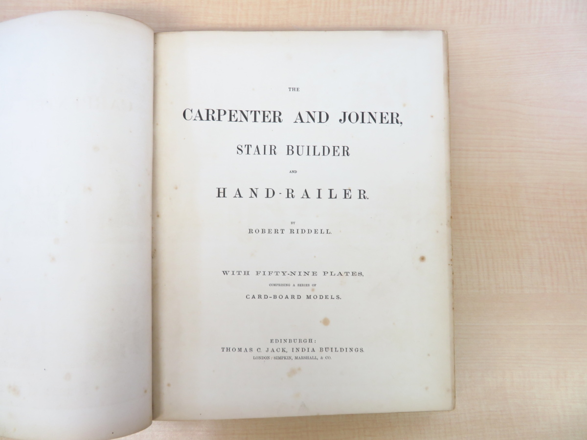 5518円 Robert Riddell『The Carpenter and Joiner, Stair 5518円 Robert Riddell『The Carpenter and Joiner, Stair