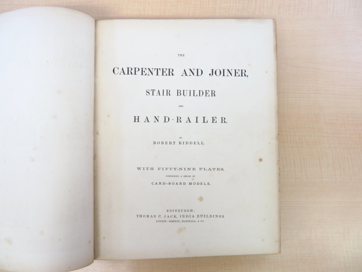 Robert Riddell『The Carpenter and Joiner, Stair Builder, and Hand Railer』1985年エジンバラ刊 西洋建築設計図面集 英国建築プラン図集_画像4