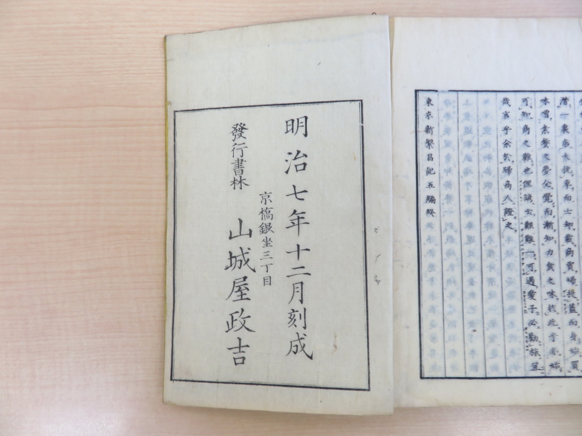 服部誠一『東京新繁昌記』（4冊セット=初編、2、4、5編）明治7年山城屋政吉刊 明治時代和本 文明開化 漢文集_画像6