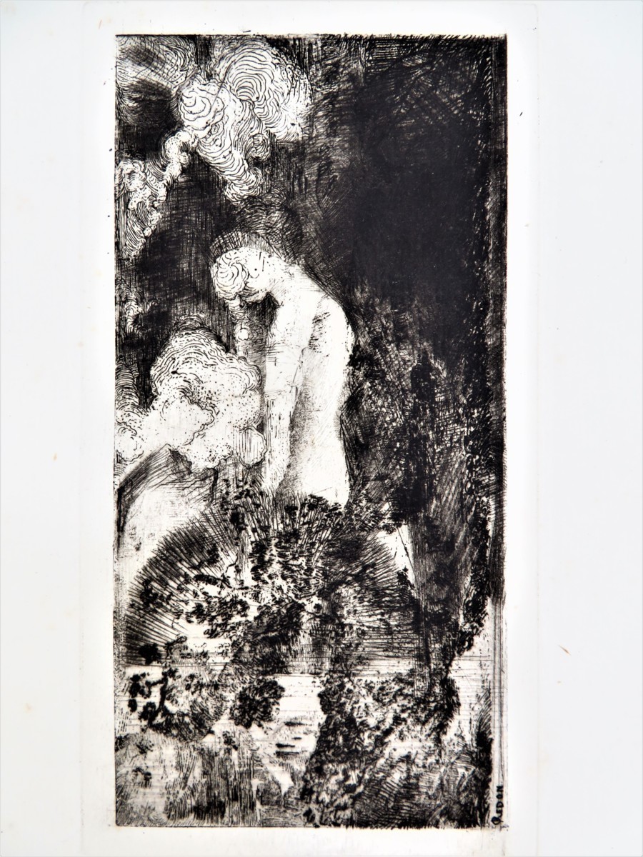 オディロン・ルドン オリジナル銅版画3枚入『Lettres d'Odilon Redon』限定110部 1923年G. Van Oest & Cie（パリ）刊_画像7