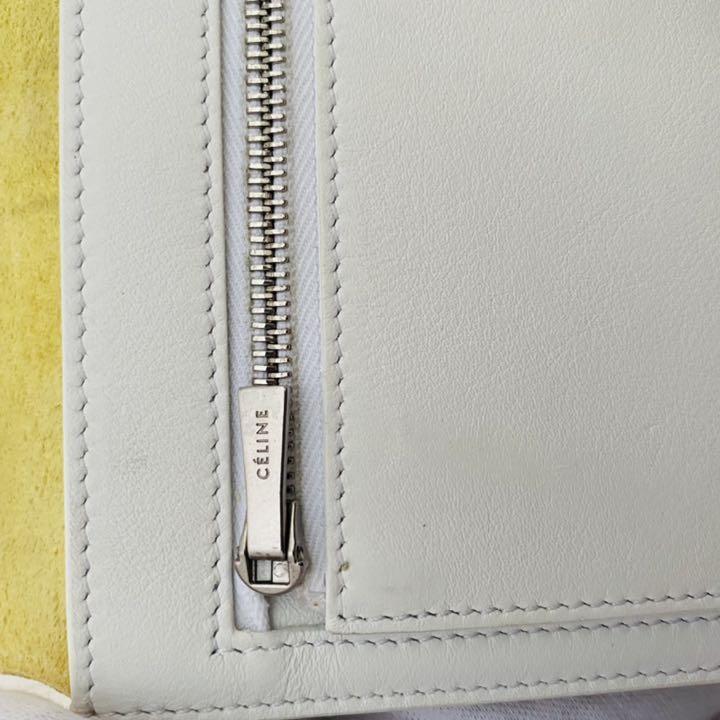CELINE セリーヌ レザー 二つ折り 長財布 ライトイエロー系 www.pa